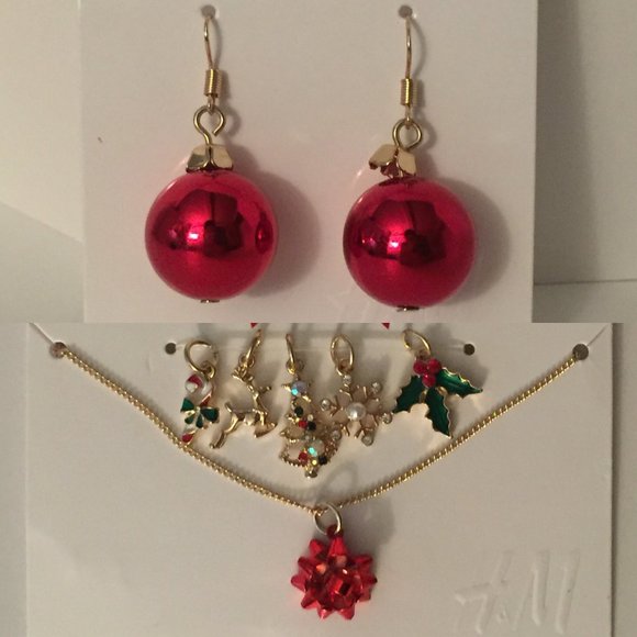 Xmas Holiday Earrings, Necklace, Pendants, Rings - Picture 1 of 8